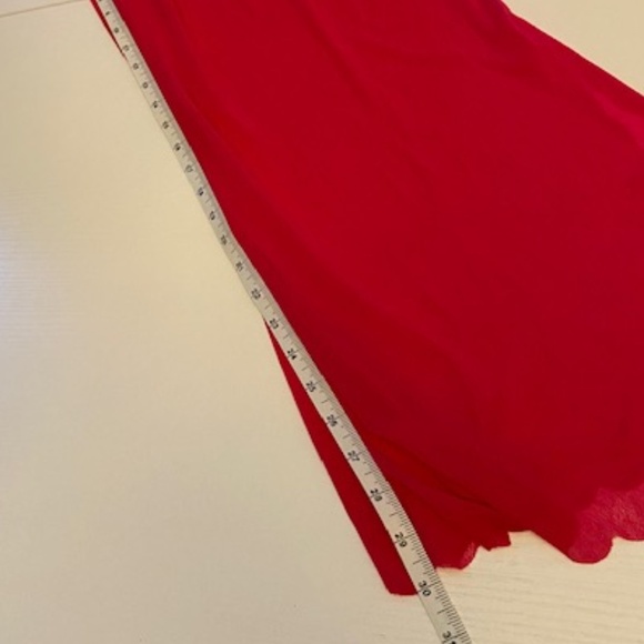 Cosabella Hot Pink Sheer Wide Leg Slit Hem Tie Front Pants, Size L - Picture 9 of 10